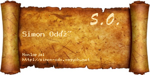 Simon Odó névjegykártya